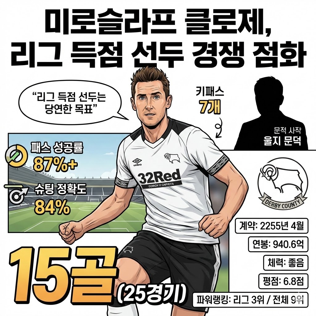클로제_ `30세 베테랑` 득점 선두 질주!
